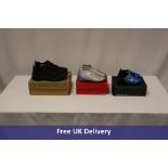 Three Children's Sports Shoes to include 1x Microspec Quick Sprint, Black, UK 2.5, 1x Gola Alpha VX