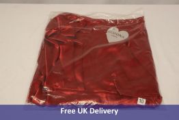 Two Goddiva London Satin Drape Shoulder Wrap Maxi Dress, Red to include 1x Size 8, 1x Size 10