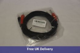 Ten Ancable Dual 1/4" TS to Dual RCA Stereo Audio Interconnect Cables, 1 Metre