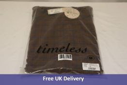 Timeless Women's Sophie Skirt, Blue/Brown Check, Size 12/M