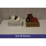 Two Girl's Shoes to include 1x Geox DJ Rock Trainers, White/Black, UK 2.5, 1x Tretorn Lunda Boots, D