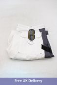 Three pair of Dassy Monza Work Short, White/Cement Grey, UK 43