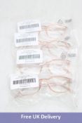 Ten Dax GD Collection Glasses, Shiny Crystal Nude