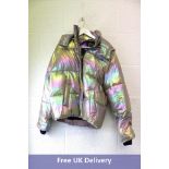 Scotch & Soda Women's Hooded Puffer Jacket, Rainbow, Size XS