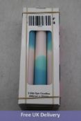 Three packs of Three The Colour Emporium Dip Dye Candles, Pastel Bouquet, 290mm x 25mm