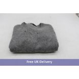 Skull Cashmere Sweater, Grey, Size S