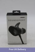 Bose SoundSport Wireless Earbuds, Black. Used, Untested