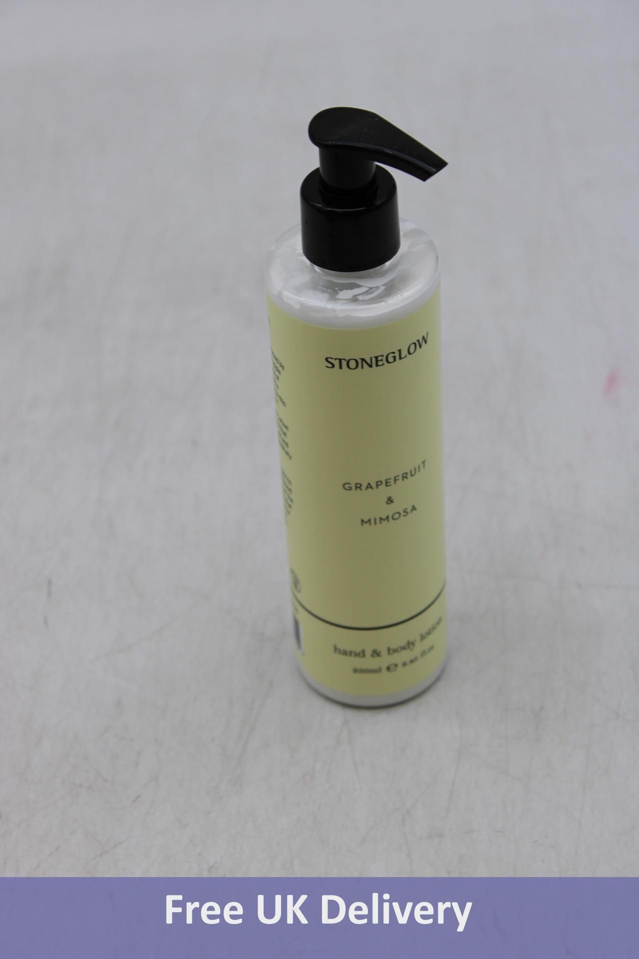 Six Bottle of Stoneglow Hand & Body Lotion, Grapefruit & Mimosa, 250ml Per Bottle