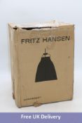 Fritz Hansen Caravaggio Pendant P2 Light, Black/Black, No Plug. Box damaged