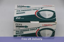 Fifty Boxes of Leikang FFP2 Filtering Half Masks, 20 Masks Per Box, 1000 Masks in Total