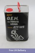 Two Tins of Toyota Automatic Transmission Fluid, 4L Per Tin