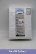 Seventh Stitch Super King Waterproof Quilted Mattress Protector, White, 183 x 200 x 35cm