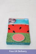 Eight Pet Watermelon Print Circular Cool Mats, Red/Green, 60cm x 60cm