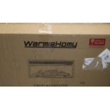 Warmiehomy Electric Fireplace, Model IF-34 1800w, Black