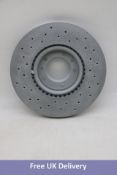 One Zimmermann Internally Vented Perforated Brake Disc, 5 Stud, 304x28mm, 8/5, 5x108