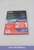 Ten Packs Epson 2-in-1 Photo Paper, 30 Sheets Per Pack