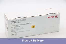 Two Xerox Replacement Cartridge for Laser Printer, includes 1x Cyan CF411A & 1x Yellow CF412A. Box d