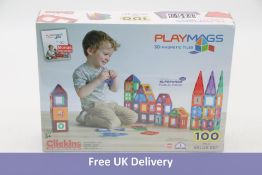 Playmags 100-Piece Magnetic Tiles Building Set