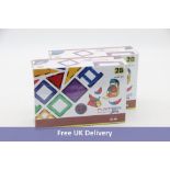 Two Playmags 28 Piece Magnetic Tiles Dome Set