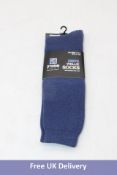 Five Storm Ridge Men's Wellie Sock with Contrast Heel and Toe, Blue, Size 7-11