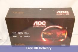 AOC CU34G2X/BK Wide Quad HD 34 Inch Curved VA Gaming Monitor, Black/Red