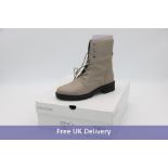 Geox Woma's D Hoara Combat Boots, Sand, UK 7