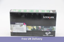 Lexmark 24B5580 Printer Cartridge, Magenta. Box damaged, Expiry date not shown