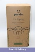 Panda King Size Memory Foam Bamboo Mattress Topper, 150 x 200 x 5cm. Box damaged