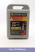 Bloshishan Double Ram Bottle Jack, Red, Size Min Height 6-1/2" and Max Height 16-1/2"