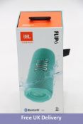 JBL Flip 6 Portable Waterproof Bluetooth Speaker, Teal Green
