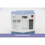 Eufy Video Doorbell 2K with HomeBase Battery Powered, Black/White