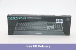 Logitech MX Keys S Plus Wireless Keyboard, Black