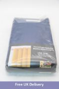 Two Royal Home Furnishing Thermal Insulated Blackout Curtains, Ring Top Eyelet, Navy Blue, 90" x 90"
