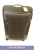 American Tourister Suitcase, Pulsonic 81/30 Spinner, Asphalt Black, Size 113/122L. Box damaged
