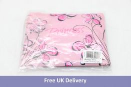 Ten My First Princess Makeup Kit Set with Floral Cosmetic Bag, Pink/Black