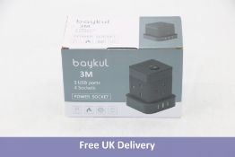 Twelve Baykul 3M 3 USB Ports 4 Sockets Cube Extension Leads