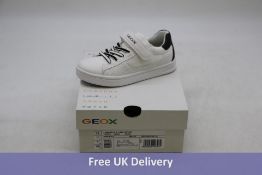 Geox Kid's DJRock Velcro Strap Trainers, White, UK 11