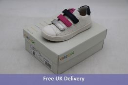 Geox Kid's J Silenex G Trainers, White/Navy, UK 10