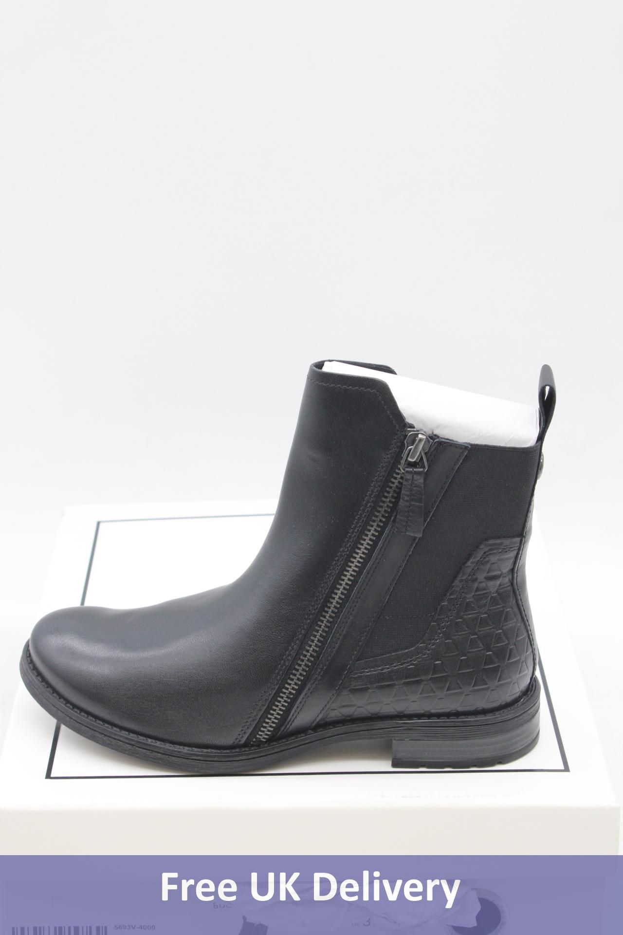 Bagatt Black Zipper Boots, UK 3