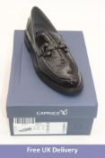 Caprice Naplak Flat Shoes, Black, UK 5.5