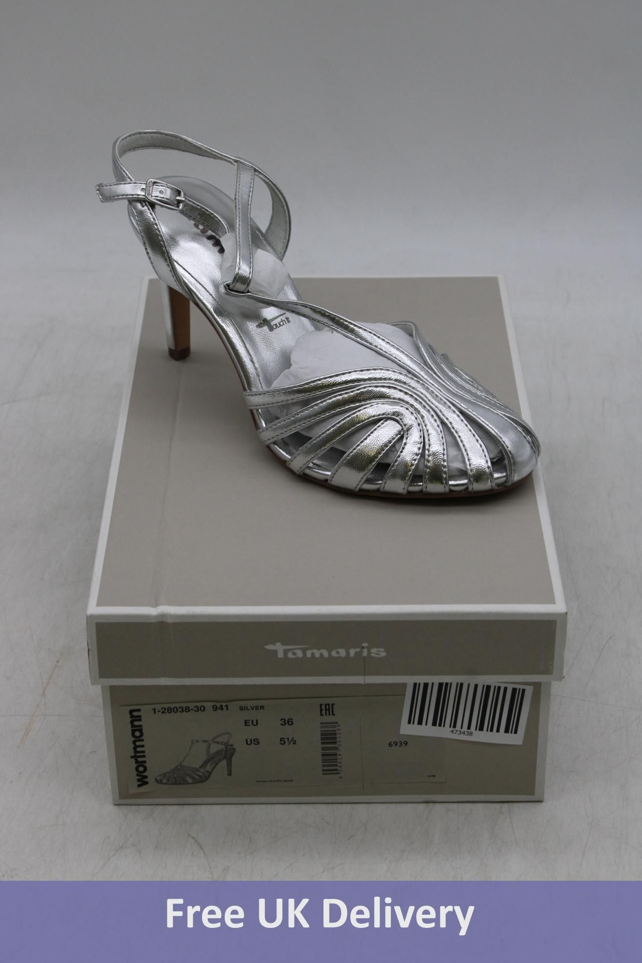 Tamaris Wortmann Silver Heels, EU 38