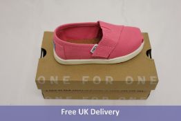 Toms Classic Kid's Shoe, Size UK 7, Bubble Gum Pink