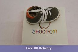 Two Pairs of Shoo Pom Oops Duck Taupe/White/Orange Boys' Trainers, 22