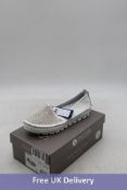 Pavers Casual Leather Pumps Shoe, White, UK 6. Box damaged