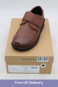 Comfort P-3708, Velcro Shoes, Cognac Tan, UK 7.5
