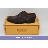 Barker Men's Bitter Choc Suede, Haven, Size 6 F. Box damaged