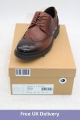 Comfort 98916, Lace Formal Leather Shoes, Cognac Tan, UK 8