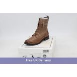 Bagatt Ronja Beige Lace-Up Ankle Boots, Brown, Size UK 7