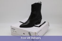 Bronx Cow Vintage Oily Women's Heel Boots, Black, UK 6