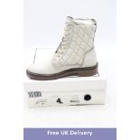 Bagatt Off White Zipper Long Ankle Boots, UK 3